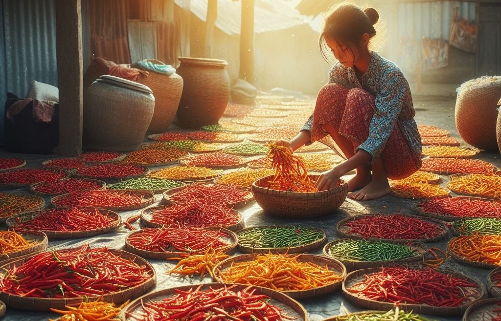 drying chili peppers-healthyesta