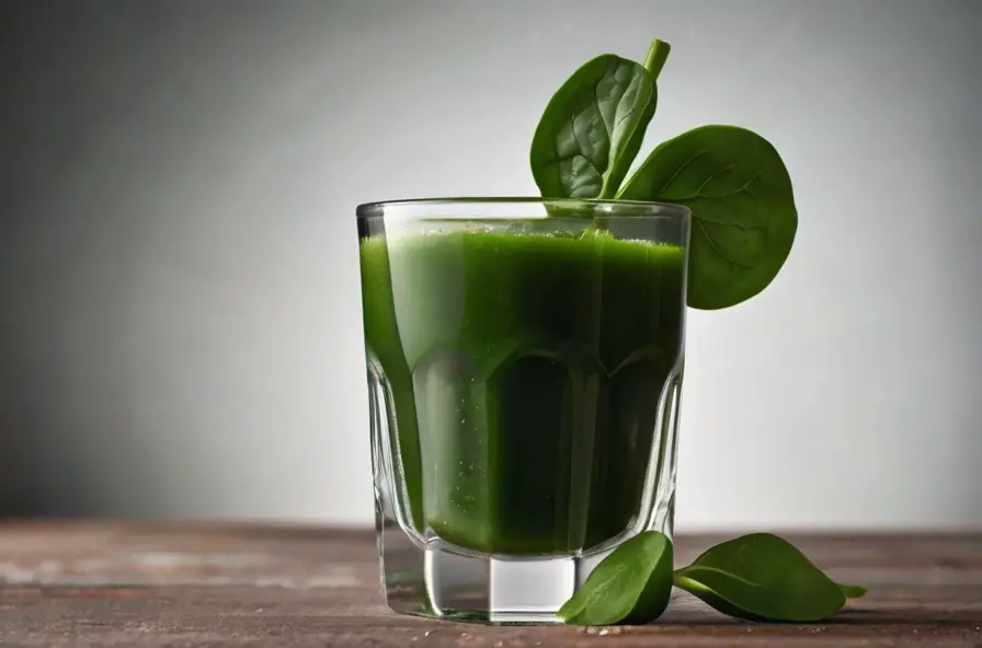 Spinach Apple Splash juice in modern glass