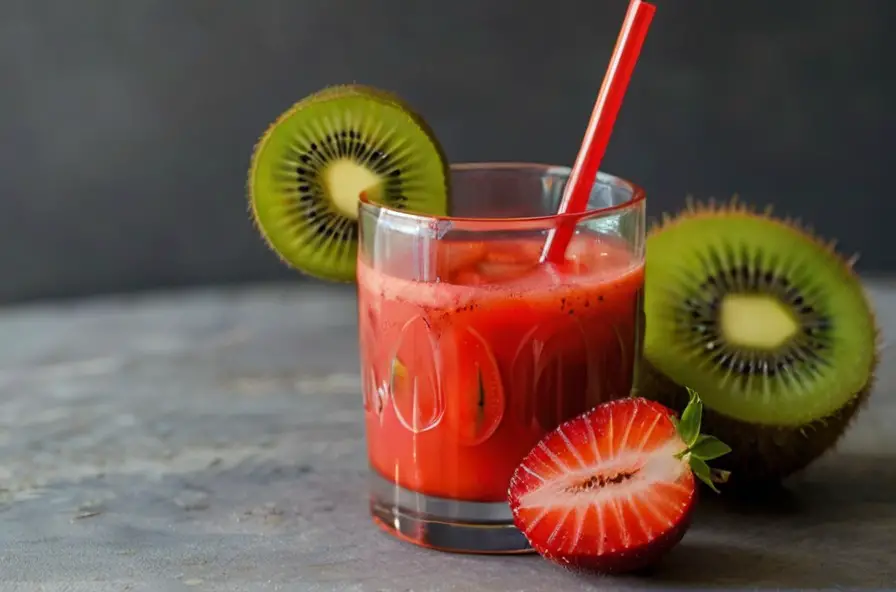 Strawberry Kiwi Delight juice, healthy juices for kids