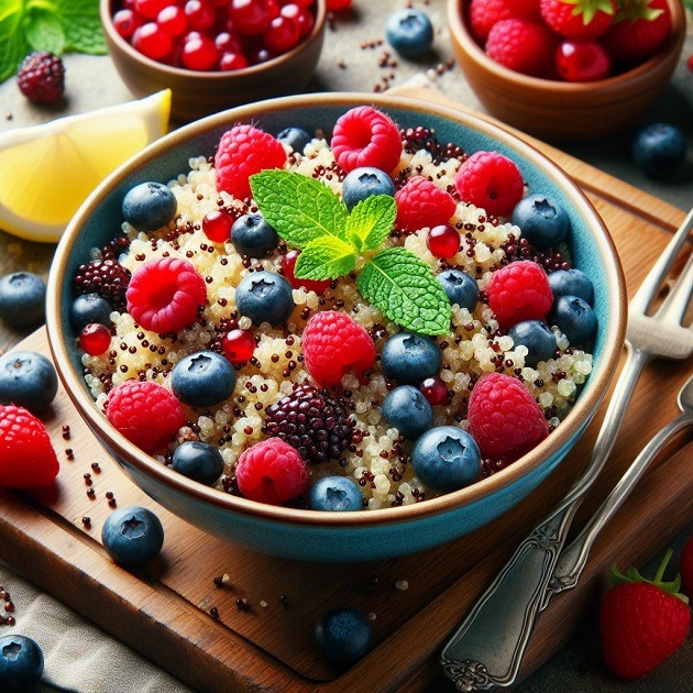 Berry Quinoa Breakfast Salad