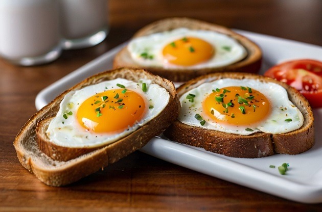 Egg and Whole Grain Toast Whole Grain Breakfasts- Healthyesta