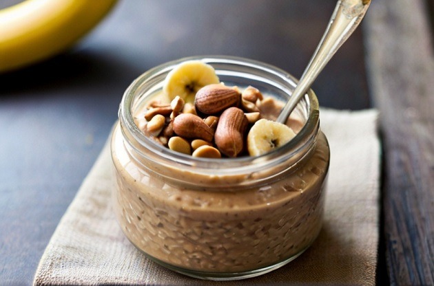 Peanut Butter and Banana Overnight Oats