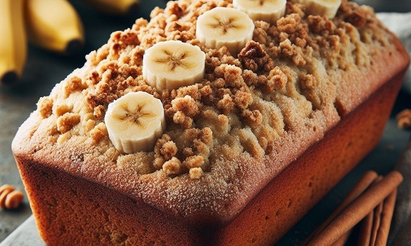 Read more about the article Easy Crumb Topped Banana Bread Recipe